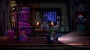 Luigi in the Hallway in front of Room 501.