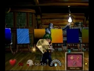 Luigi while obtaining the second Gold Diamond.