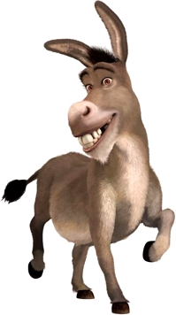 Burro shrek engraçado, png