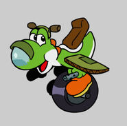 Yoshi as the Areocycle