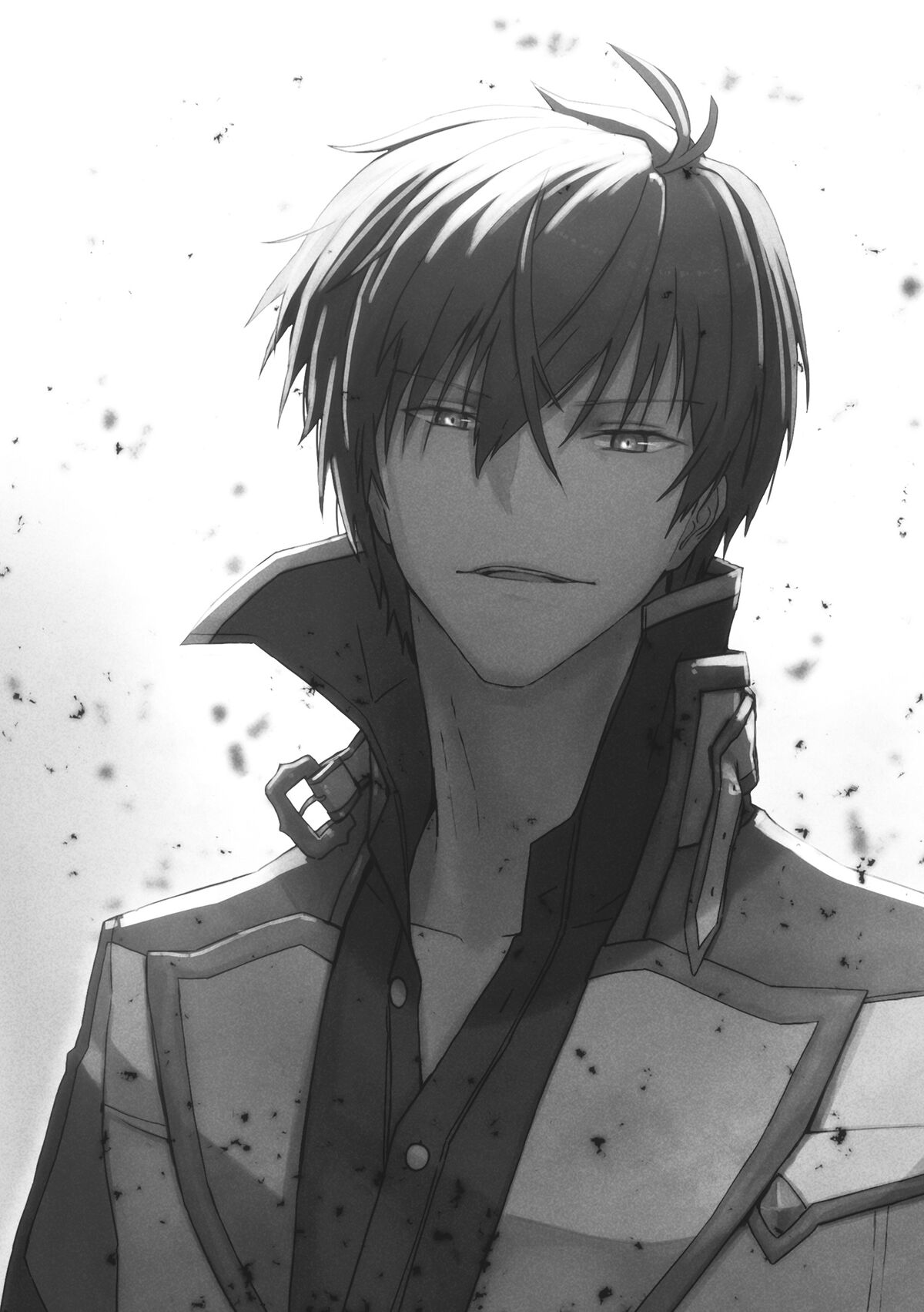 The Misfit of Demon King Academy II Maou Gakuin no Futekigousha Cool Black  and White Silhouette Anime Characters : Anos Voldigoad with His Japanese