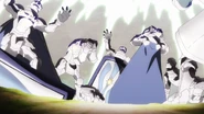 The Demon Subjugation Army having their hope drained by Jerga.