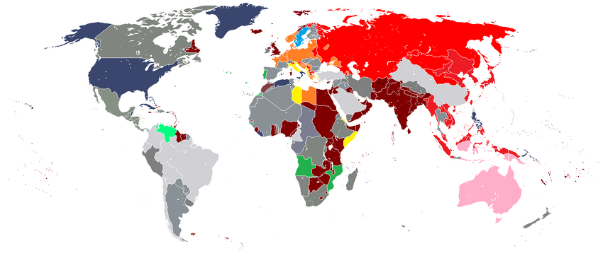 Ravaged World map 1952