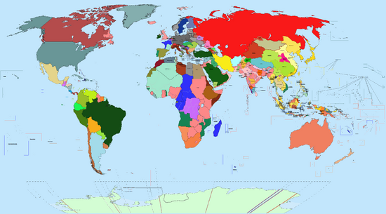 Poltical map Ravaged world- the Hitlerian hell (map game)