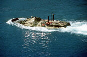 A O'Brian Class amphibious APC of the coast line of Carickfergus, near the Carickfurgus Navy Base.