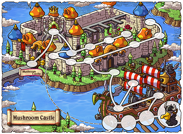 WorldMap Mushroom Castle