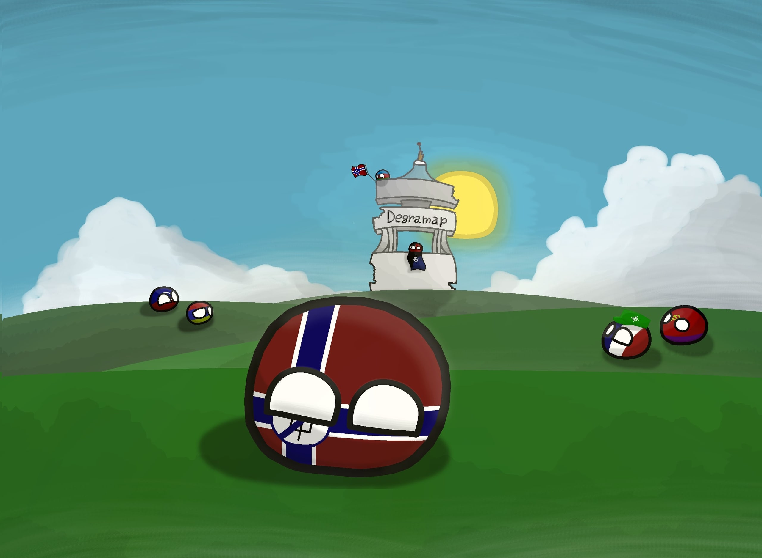 Как рисовать countryballs на телефоне