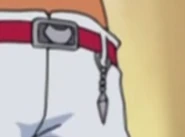 Small chain attached to Chaton's shorts.