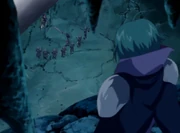 Sarah watches the Misty Knights corner Ginta and his friends.