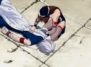 Candice runs to Phantom after he is defeated by Ginta.