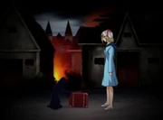 Loco receiving her Darkness ÄRMs in the first war.