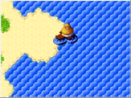 Acaulpa Port on the overworld of the DS game.