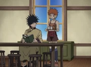 Ian and Gido living a peaceful life in Ash's village.