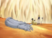 Ian tossing his Knight pierce and defecting from the Chess Pieces.