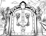 The Gatekeeper Clown door in the manga.