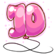 Pink 10th Birthday Balloon