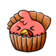 Angry Turkey Cupcake