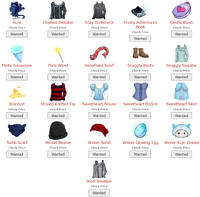 Winter Treasure Chest (items only)