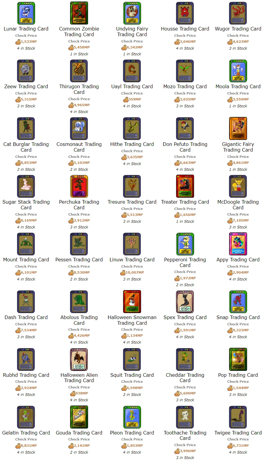 Trading Cards Shop Marapedia Fandom