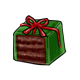 Mint Chocolate Present Cake (2023 Secret Santa)