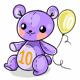 Purple 10 Year Plushie