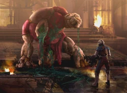 A dying Hulk (art by Craig Mullins)