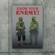 "Know your enemy" poster.