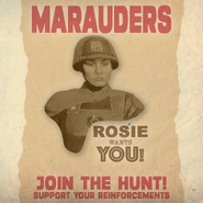 "Rosie wants you" Treasure Hunt poster.