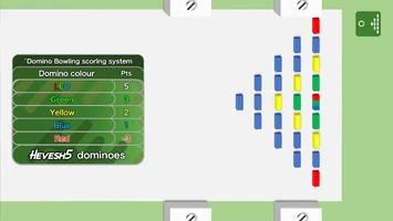 The layout of the dominoes for the event.