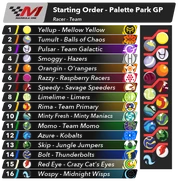 The starting line-up for the race.