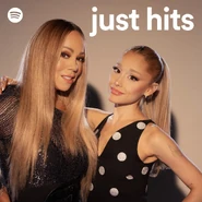 Carey and Grande covering the just hits Spotify playlist.