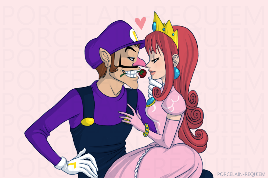 waluigi and rosalina kiss