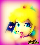 Foto de perfil de Peach en Champibook (nótese el abuso de Retrica)