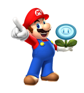 Mario con una Flor de Agua
