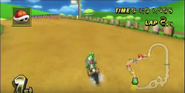 MKW Screenshot Yoshi in der Kuhmuh-Weide