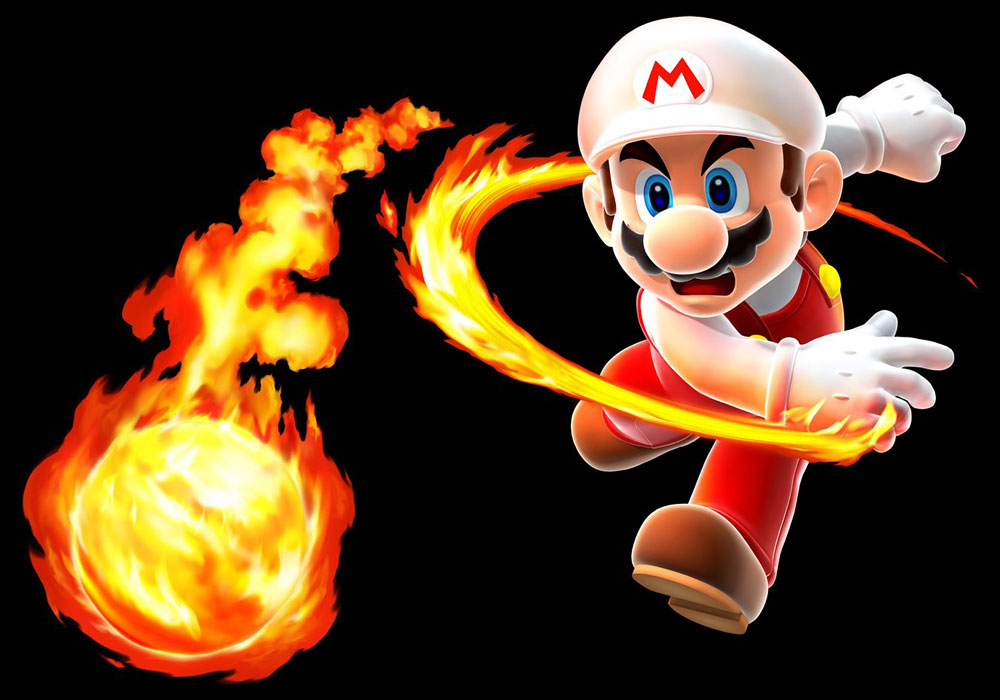 fire fire sonic vs mario