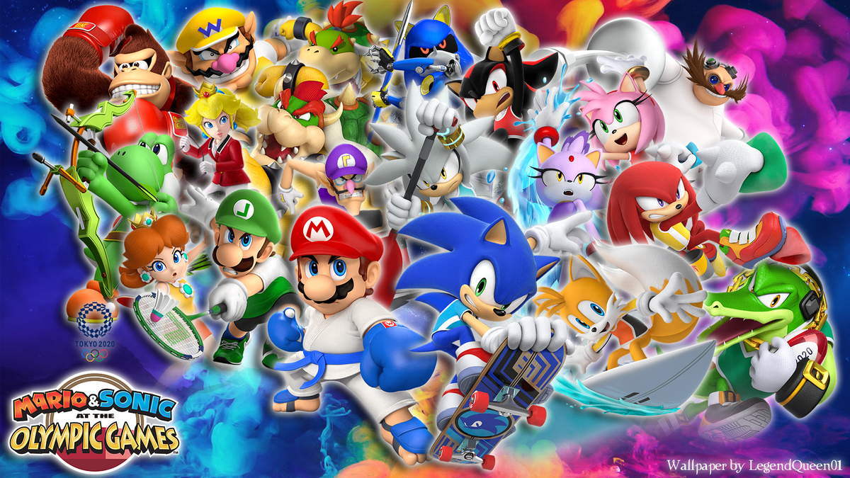 mario vs sonic wallpaper