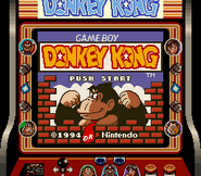 La pantalla del título en el Super Game Boy