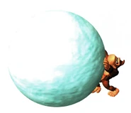 Artwork of Donkey Kong in Snowball Summit