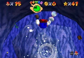 SM64 Screenshot Wilde Wasserwerft