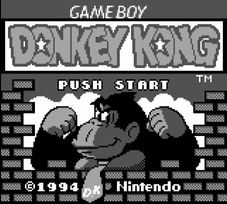 Donkey Kong Game Boy title screen