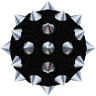 A Giant Spiked Ball Sprite as seen in New Super Mario Bros. Wii.