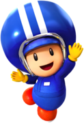 A Toad (Pit Crew) from Mario Kart Tour.