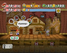 The combat system in Paper Mario: The Thousand-Year Door.