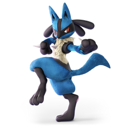 Lucario's artwork for Super Smash Bros