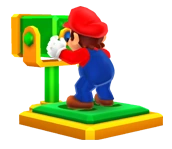 Mario utilisant les jumelles