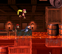 DKC2 Screenshot Lavalagune