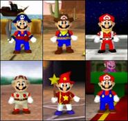 Mario en todos sus trajes