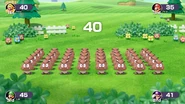 Mario Party Superstars screenshot of the ending of Goomba Spotting, after every Goomba has been counted