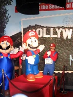 The wax statue of Mario in 2002